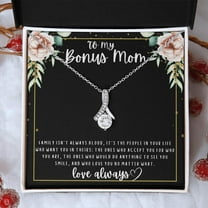 Bonus Mom Gift - Step Mom Necklace with Heartfelt Message | Unbiological Mom Gift for Mother’s Day, Christmas, Birthday, Second Mom Jewelry