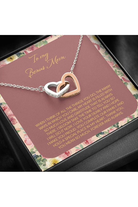 Bonus Mom Gift, To My Bonus Mom Necklace, Step Mom Gift From Daughter, Mother's Day Gift For Stepmother Gift, Stepmom Gift From Son Stepson