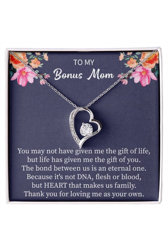 Bonus Mom Gifts Necklace, Necklace for Step Mom, Mothers Day Gifts Christmas Birthday Jewelry Gifts for Bonus Mom Step Mother