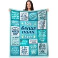 thumbnail image 1 of Bonus Mom Gifts, Step Mom Gifts Throw Blanket 60" X 50", Great Stepmother Gifts, Best Bonus Mom Birthday Gifts from Daughter, Step Mom Gifts Ideas for Christmas Mother''s Day Valentines, 1 of 6