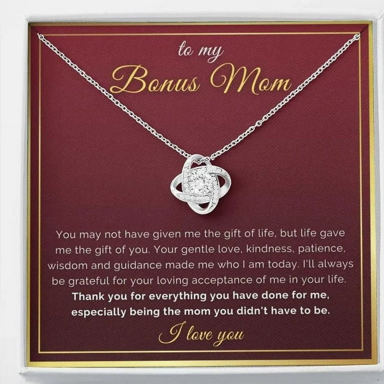 Bonus Mom Necklace from Daughter or Son Step Mom Gift for