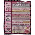 thumbnail image 1 of Bonus Mom Stepmom Gifts Blanket from Bonus Daughter Son, to My Bonus Mom Blankets for Birthday, Step Mom Gifts Soft Flannel Throw Blanket 60"x80", 1 of 6