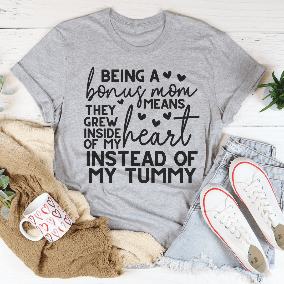 Bonus Mom Tee Athletic Heather S Peachy Sunday T-Shirt - Walmart.com