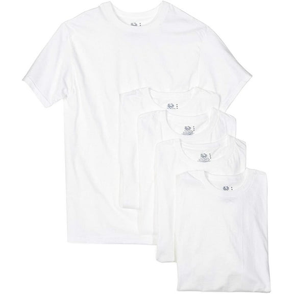 Bonus Pack Fruit of the Loom New Men's 3+2 Free Pack White Crews