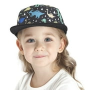 Bonvince Baby Sun Hat Adjustable Trucker Hat Flat Brim Cap Toddler Boys Summer Hats Dinosaurs S