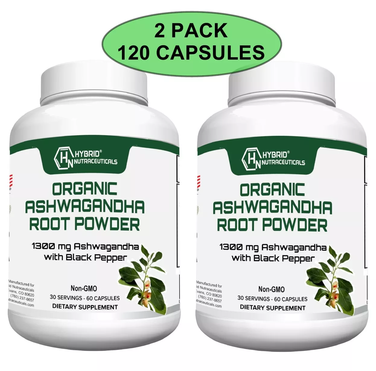 Organic Ashwagandha With Black Pepper - 90 Vegetarians