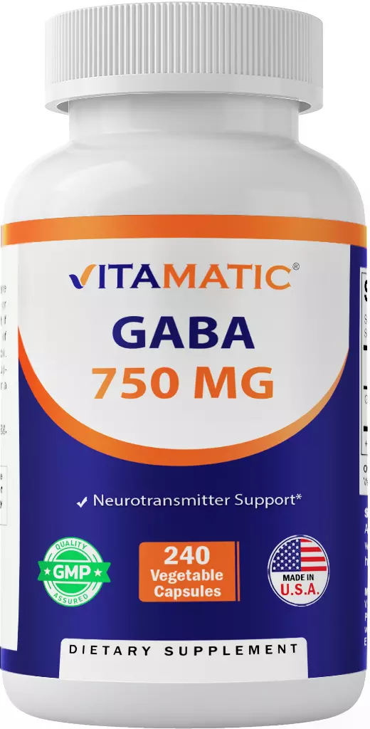 Bonzelo Vitamatic GABA (Gamma Aminobutyric Acid) 750mg, 240 Vegetable