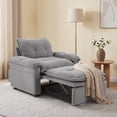 thumbnail image 1 of Bonzy Home 3-in-1 Pull Out Sofa Bed Chair, Soft Fabric Convertible Design with Side Storage, Gray, 1 of 8