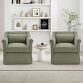 thumbnail image 1 of Bonzy Home 360° Swivel Accent Chair, Upholstered Fabric Leisure Armchair with Removable Cushions, Green, 1 of 6