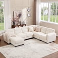 thumbnail image 1 of Bonzy Home Convertible Sectional Sofa Couch for Living Room With Ottoman Oat, 1 of 8