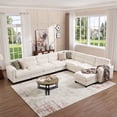 thumbnail image 1 of Bonzy Home Convertible Sectional Sofa Modular Sofa with Ottoman, Freely Combinable Configurable Couch for Living Room Oat, 1 of 8
