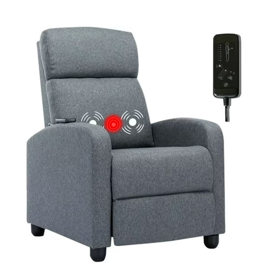 Bonzy Home Electric Recliner with Massage Therapy, for Living Room & Bed Room, Grey