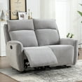 thumbnail image 1 of Bonzy Home Fabric Manual Loveseat Recliner with Center Console, Hidden Storage & Cup Holders — Dual Manual Reclining Sofa for Living Room & Meeting Room, 1 of 7