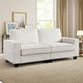 thumbnail image 1 of Bonzy Home 81" Modern Corduroy Loveseat — Plush 2-Seater Sofa with Thick Cushions, Wide Arms & USB / Type-C Charging Ports, 1 of 10