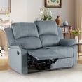 thumbnail image 1 of Bonzy Home Manual Loveseat Recliner Sofa 2-Seat Reclining Couch with Overstuffed Arms & Back, Gray, 1 of 7