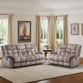 thumbnail image 1 of Bonzy Home Manual Recliner Sofa Living Room Furniture Set Adjustable Backrest, Manual Recliner Chair, Manual Loveseat and 3 Seat Recliner Sofa Couch Set for Living Room, 1 of 6