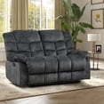 thumbnail image 1 of Bonzy Home Manual Reclining Chair Double Recliner Loveseat Sofa Set Adjustable Backrest Living Room Sets, 1 of 7