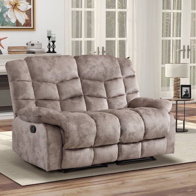 Bonzy Home Manual Reclining Chair Double Recliner Loveseat Sofa Set ...