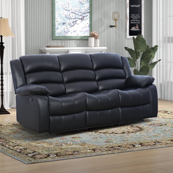 Bonzy Home Manual Reclining Sofa,3 Seat Recliner Couch Sofa with Overstuffed Arms and Back Living Room Sets