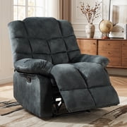 Bonzy Home Massage Recliner Chair with Heat and Vibration Manual Recliners Fabric Sofa Reclining Chair for Living Room, Gray