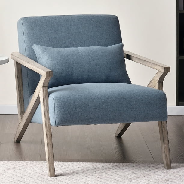 Bonzy Home Mid Century Modern Accent Chair, Blue