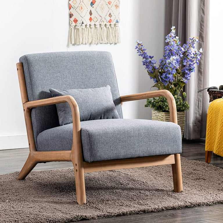 Bonzy Home Mid Century Modern Accent Chair Gray