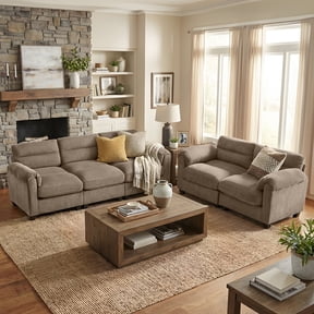 Bonzy Home Modular Sectional Sofa Couches for Living Room Ideal for Small Spaces & Family Fun Taupe