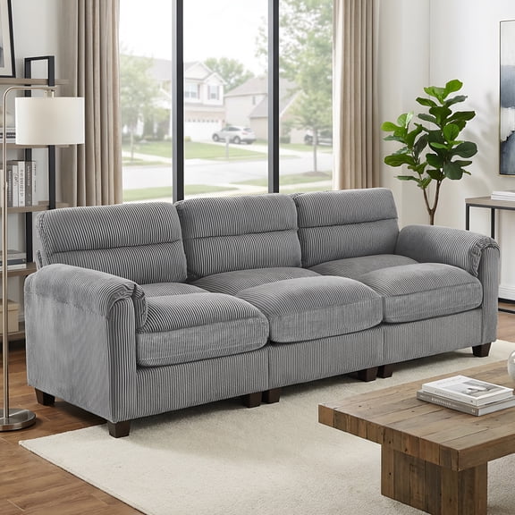 Bonzy Home Modular Sectional Sofa Couches for Living Room Ideal for Small Spaces & Family Fun Gray