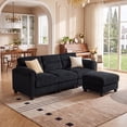 thumbnail image 1 of Bonzy Home Modular Sectional Sofa With Ottoman, Ultra‑Comfort Seating – Configurable for Living Room & Family Room, Charcoal, 1 of 8