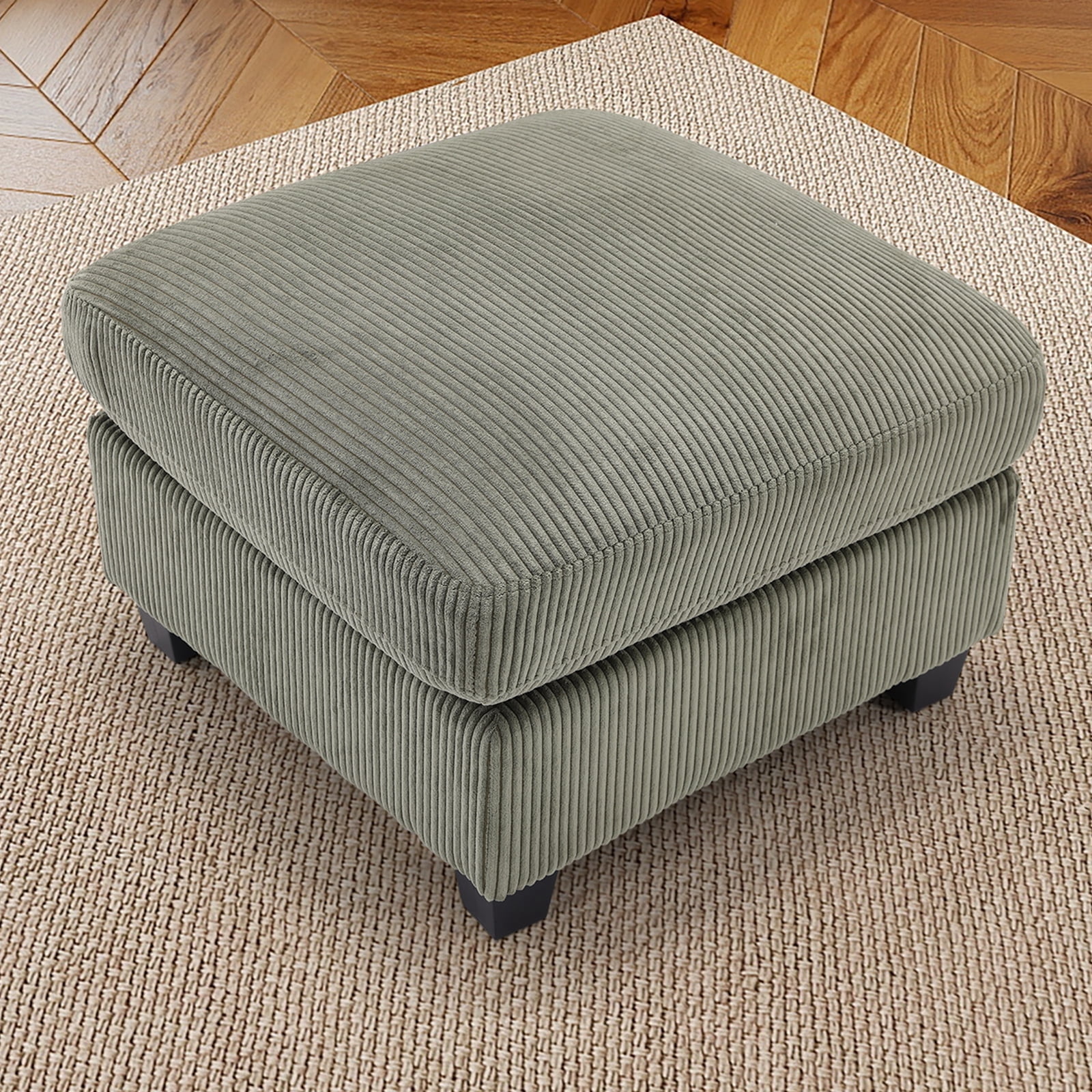 Bonzy Home Ottoman Modular Sectional Sofa Elegant Footrest Trendy Addition to Any Room, Comfort Meets Style for Living Room Bedroom Green