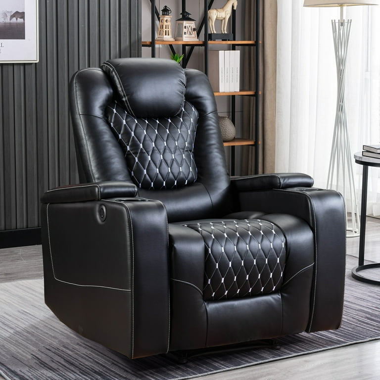 Home Theater Recliner Walmart Black Leather Recliner Bonzy Home