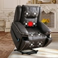 thumbnail image 1 of Bonzy Home Power Lift Chair Recliner Suede Fabric Electric Massage Recliner with Cup Holders, 1 of 8