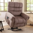 thumbnail image 1 of Bonzy Home Power Lift Recliner Chair with Massage & Heat - Extra Wide Electric Recliner for Elderly, Heavy Duty 350 lbs Capacity, Taupe Fabric, 1 of 8