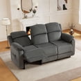 thumbnail image 1 of Bonzy Home Electric 3-Seat Recliner Sofa Set— Power Electric Recliner Chair with Remote Control & Side Pockets, Compact Home Theater Seating for Small Spaces, Gray, 1 of 9