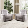 thumbnail image 1 of Bonzy Home Power Recliner Chair Set of 2, Electric Adjustable Reclining Sofa with USB Port, Overstuffed Armrest Single Recliner Sofa for Living Room Bedroom, Light Gray, 1 of 5