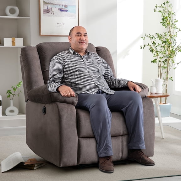 Bonzy Home Power Recliner Chair for Big and Tall,Single Sofa for Living Room Chair,Brown