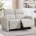 thumbnail image 1 of Bonzy Home Power Reclining Loveseat, 2-Seater Electric Recliner Sofa with USB & Type-C Charging Ports, Comfy Fabric Recliner Chair for Small Living Room Bedroom, Off-white, 1 of 7