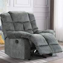 Bonzy Home Recliner Chair Breathable Fabric Reclining Chair Manual Sofa for Living Room, Gray