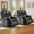 thumbnail image 1 of Bonzy Home Recliner Chair Set of 2 with Massage and Heat Overstuffed Fabric Metal frame Manual Reclining Chair Sofa for Living Room, 1 of 7