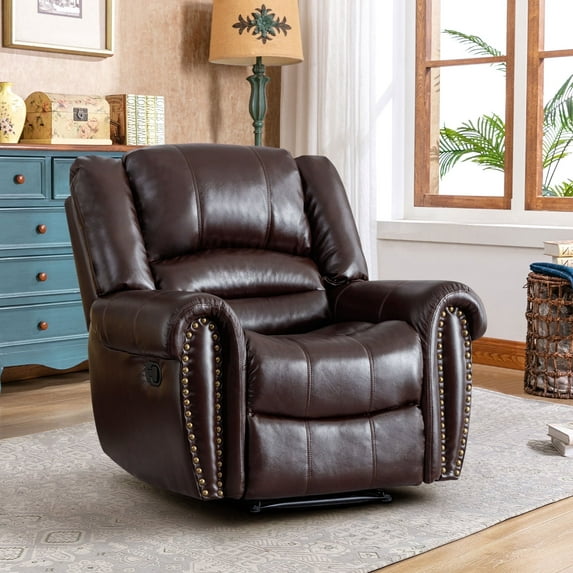 Bonzy Home Recliner Vintage Reclining Chair Sofa for Living Room Bedroom