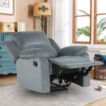Bonzy Home Recliner Chair with Soft Padded Headrest and Armrest, Theater Reclining Chair Sofa for Living Room and Bedroom