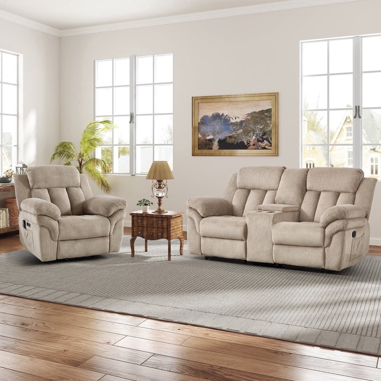 【yyu】ソファー Bonzy Home Electric Power Lift Loveseat Recliner, Theater Seating
