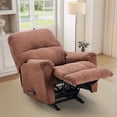 thumbnail image 1 of Bonzy Home Rocker Recliner Chair for Adults – Manual Reclining & 30° Rocking, Overstuffed Backrest & Armrests, Soft Fabric Seat for Living Room & Bedroom, 1 of 7