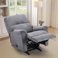 thumbnail image 1 of Bonzy Home Rocker Recliner Chair for Adults – Manual Reclining & 30° Rocking, Overstuffed Backrest & Armrests, Soft Fabric Seat for Living Room & Bedroom, 1 of 7