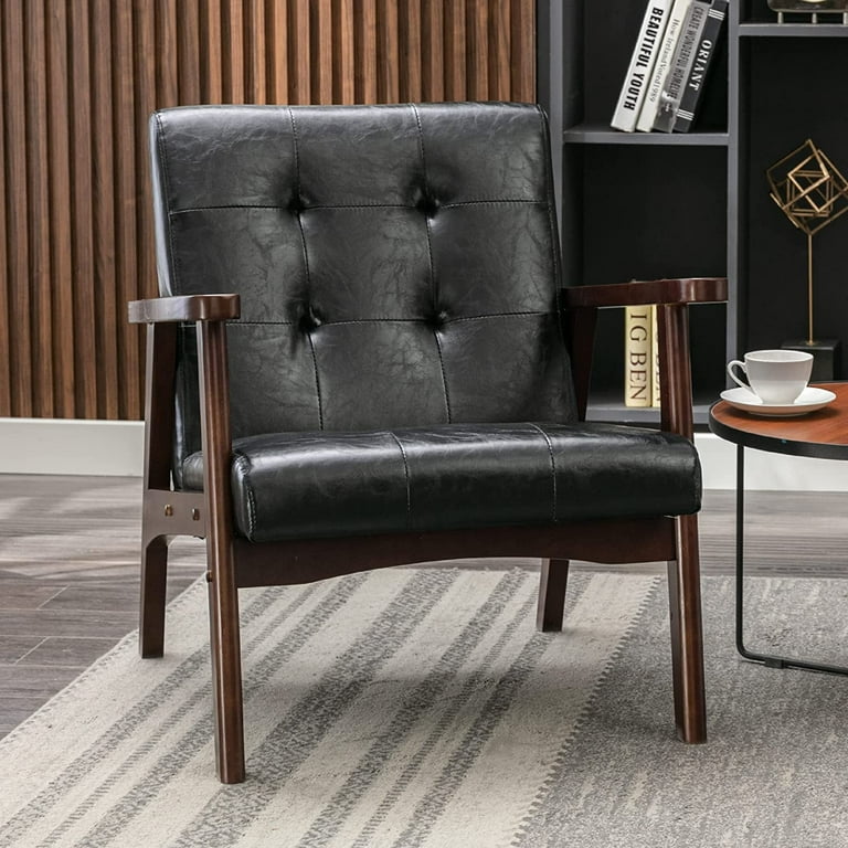 Leather best sale single chair