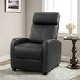 thumbnail image 1 of Ebello Massage PU Leather Recliner Chair for Living Room，Home Theater Seating，Modern Wingback Single Sofa-Black, 1 of 5