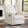 thumbnail image 1 of Bonzy Home Swivel Rocking Chair, Rocker Recliner Chair, Glider Chair, Manual Recliner for & Living Room, White, 1 of 8