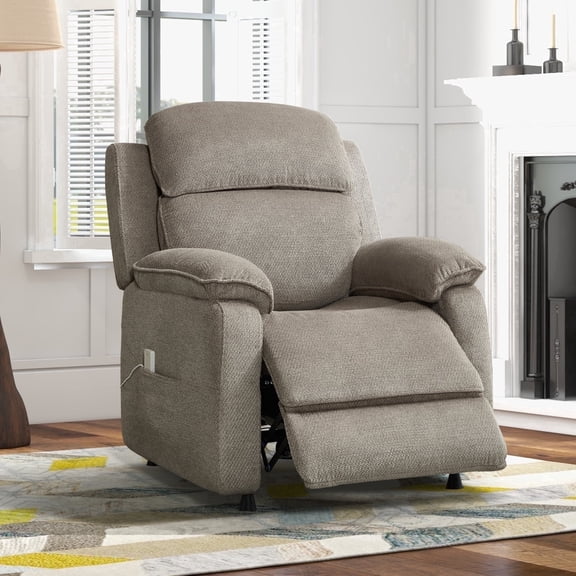 Bonzy Home Power Recliner Chair — Electric Recliner with Remote Control & Side Pockets, Compact Home Theater Seating for Small Spaces