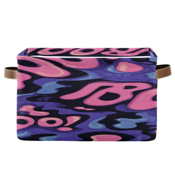 Boo Art Form Halloween Square Storage Bins with Handles Collapsible Containing Box 1 Pack