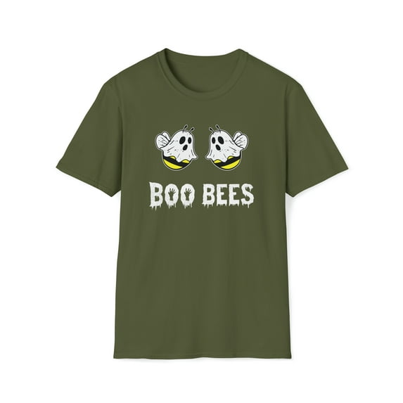 Boo Bees, Gildan Unisex Softstyle T-Shirt, Bee Ghost Graphic Tee, S-3XL